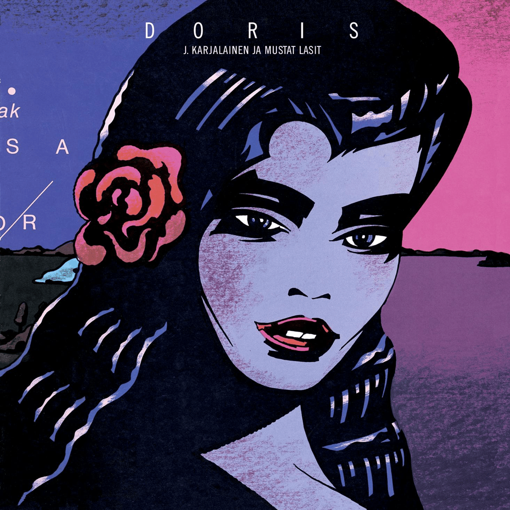 Album cover art for "Doris" by J. Karjalainen & Mustat Lasit