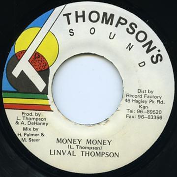 Album cover art for "Money Money" by Linval Thompson & The Aggrovators