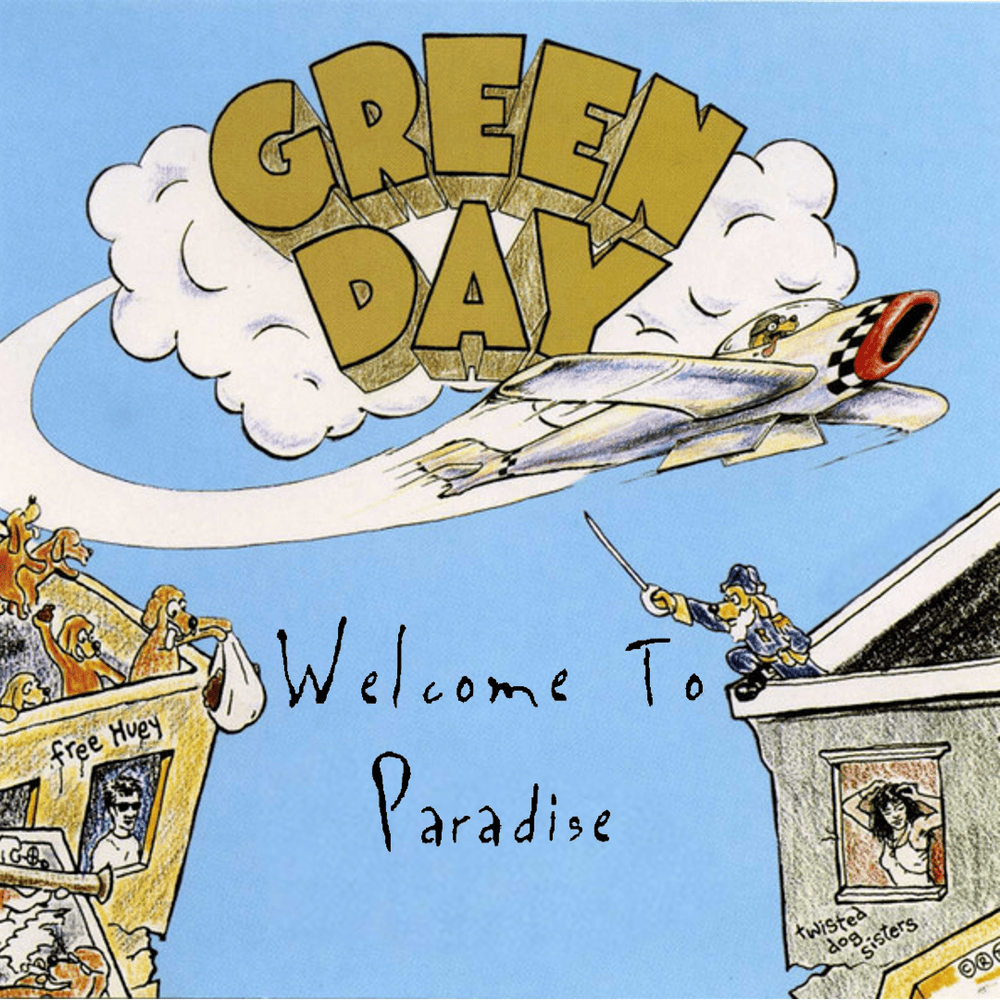 Album cover art for "Welcome to Paradise" by Green Day