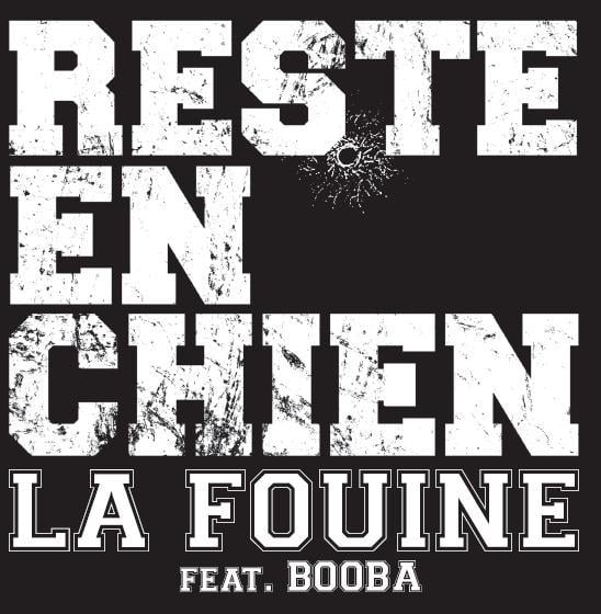 Album cover art for "Reste en chien" by La Fouine & Booba