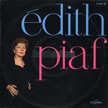 Album cover art for "T’es beau, tu sais" by Édith Piaf