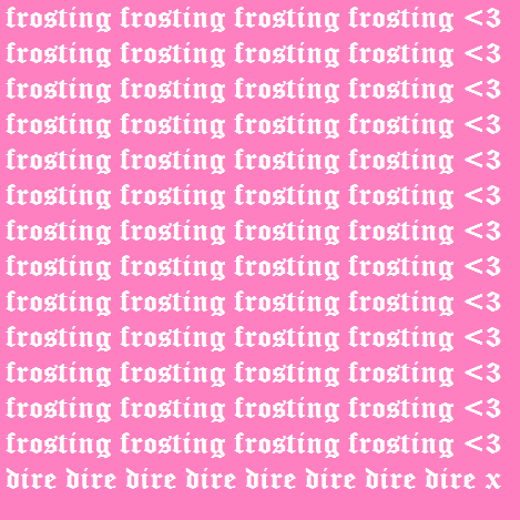 Album cover art for "FROSTING" by ghostholding