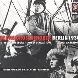 Album cover art for "Die Moritat von Mackie Messer" by Bertolt Brecht