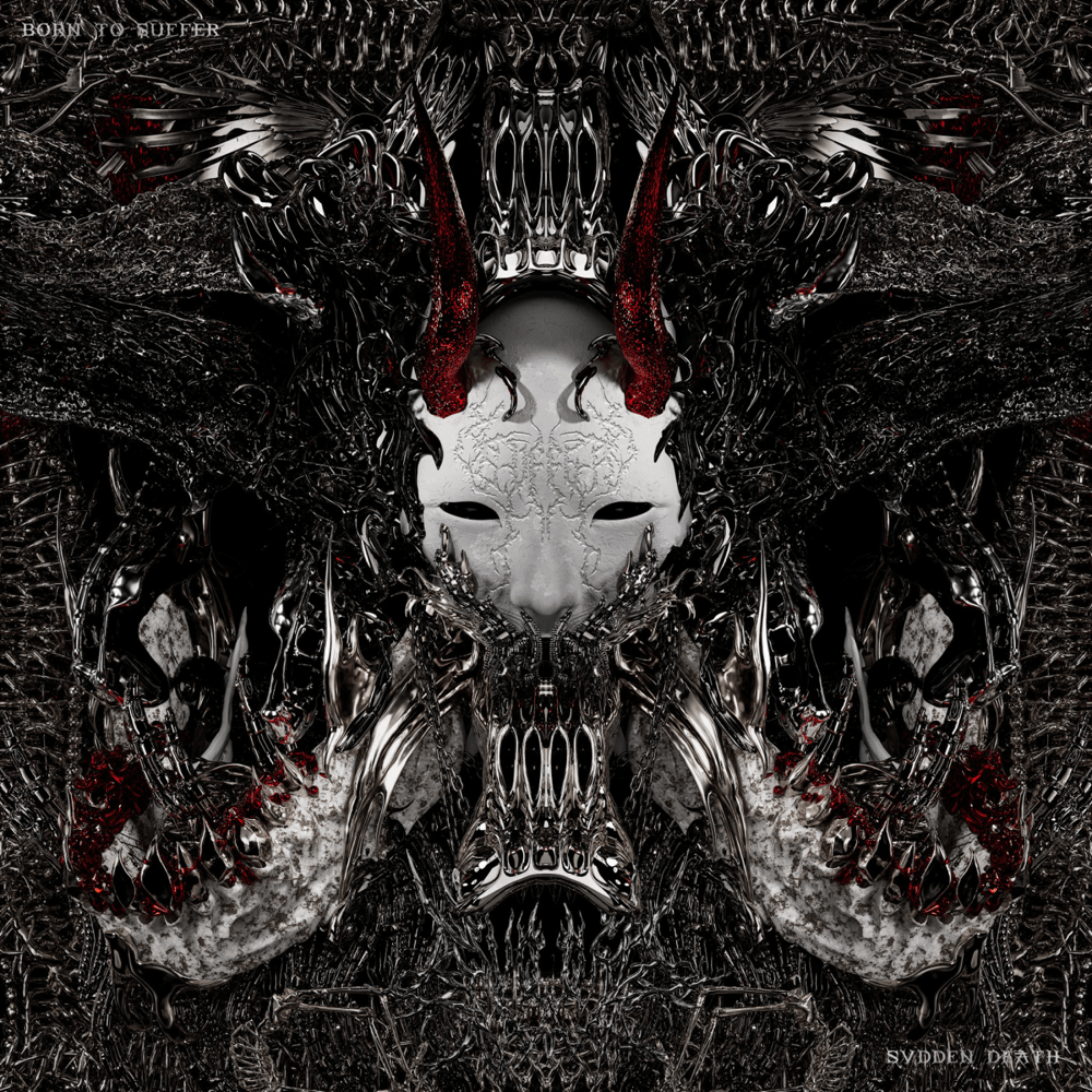 Album cover art for "BORN TO SUFFER" by SVDDEN DEATH