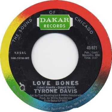 Album cover art for "Love Bones" by Tyrone Davis