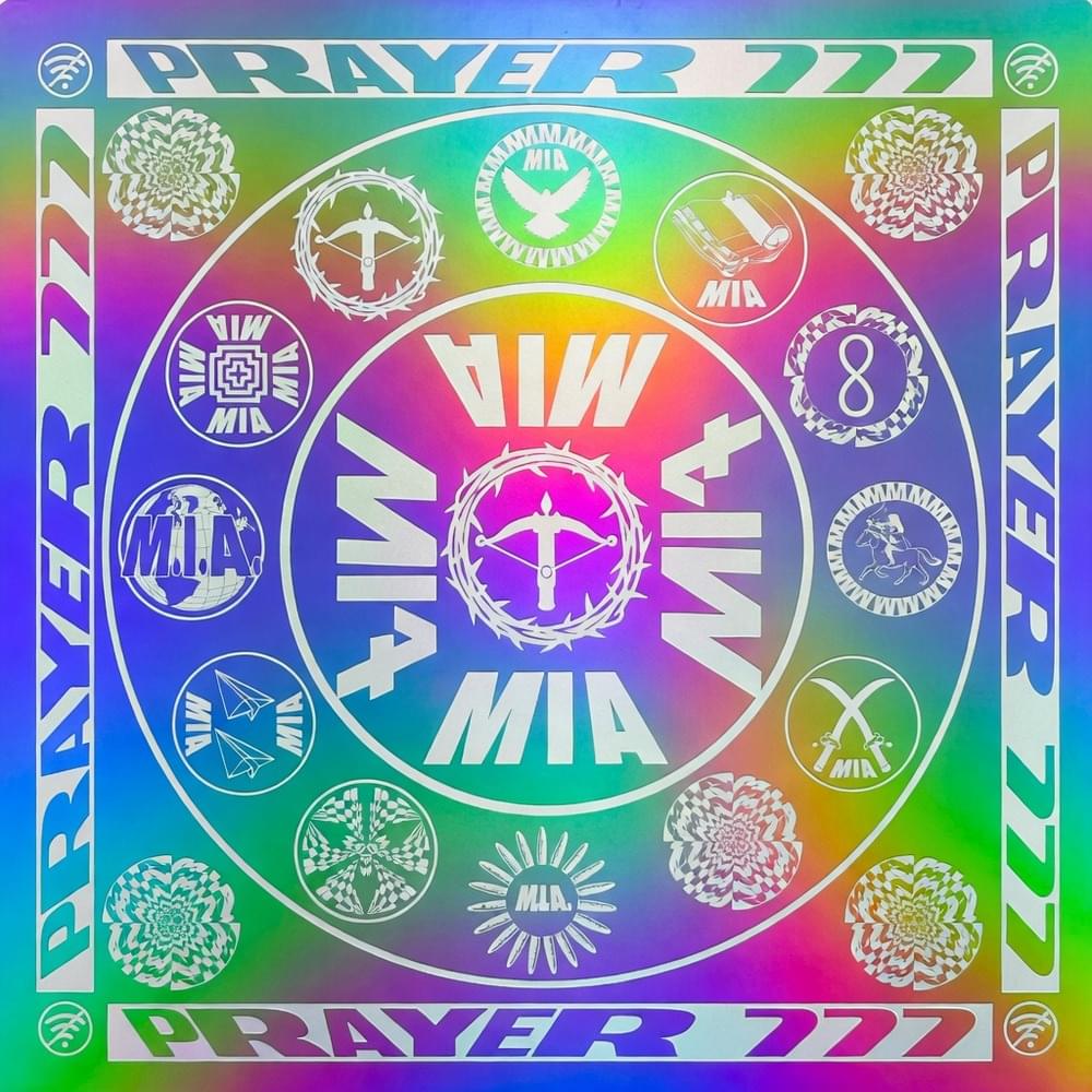 Album cover art for "PRAYER 777" by M.I.A.