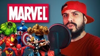 Album cover art for "Rap com 30 Personagens da Marvel" by MUSSA