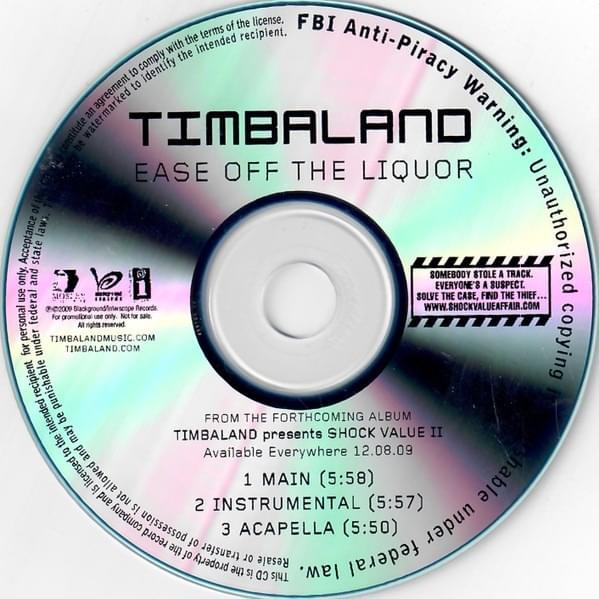 Cover image for Ease Off The Liquor - Single