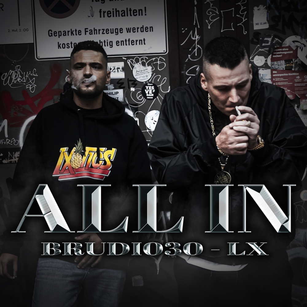 Album cover art for "ALL IN" by Brudi030