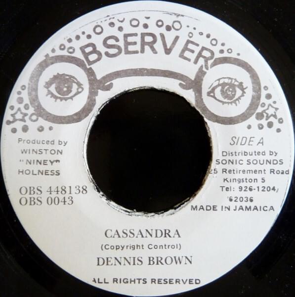 Album cover art for "Cassandra" by Dennis Brown