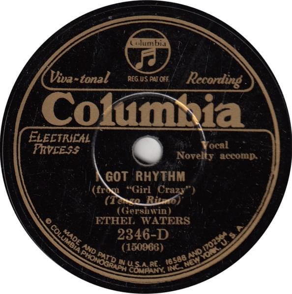 Album cover art for "I Got Rhythm" by Ethel Waters