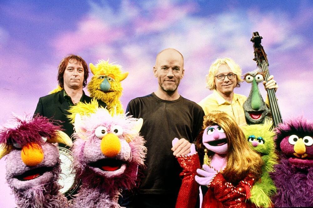 Album cover art for "Furry Happy Monsters" by Sesame Street & The Sesame Street Monsters & R.E.M.