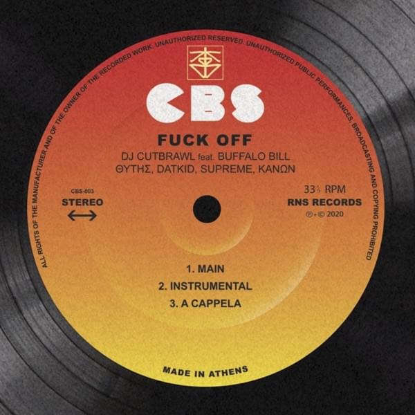 Album cover art for "Fuck Off" by DJ Cutbrawl & Datkid & SUPREME (GRC) & Thitis & Buffalo Bill (GRC) & KANON (GRC)