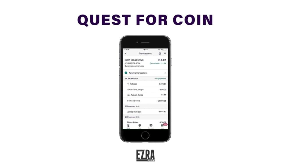 Album cover art for "Quest For Coin" by Ezra Collective