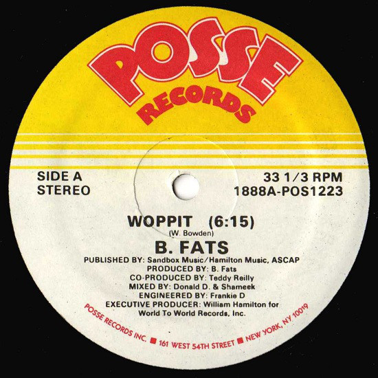 Album cover art for "Woppit" by B. Fats