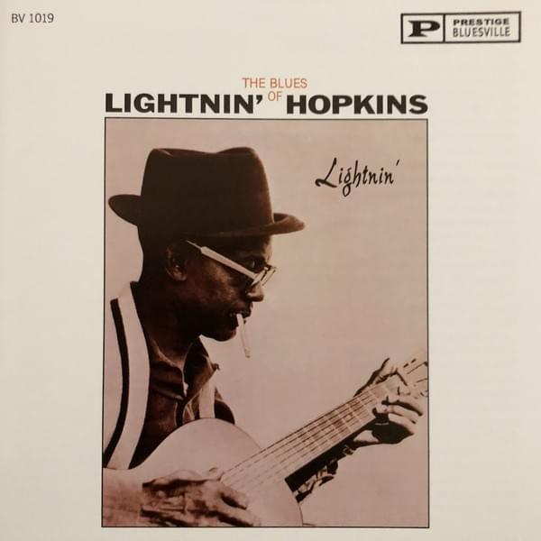 Album cover art for "Shinin’ Moon" by Lightnin’ Hopkins