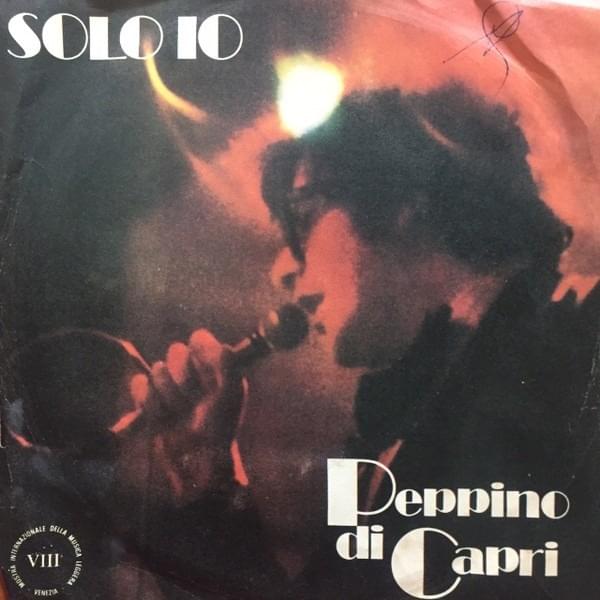 Album cover art for "Solo io" by Peppino Di Capri
