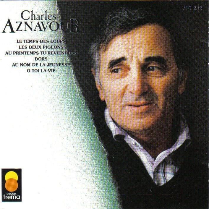 Album cover art for "Retiens la nuit" by Charles Aznavour