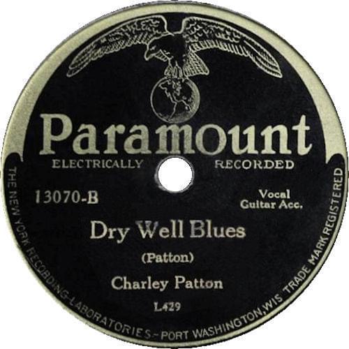 Album cover art for "Dry Well Blues" by Charley Patton