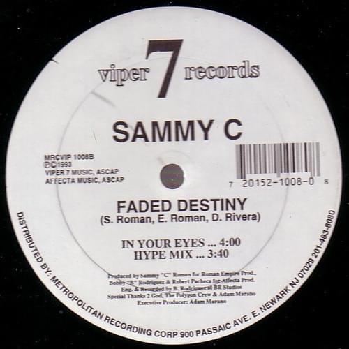 Album cover art for "Faded Destiny" by Sammy C (Freestyle)