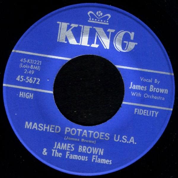 Album cover art for "Mashed Potatoes U.S.A." by James Brown & The Famous Flames