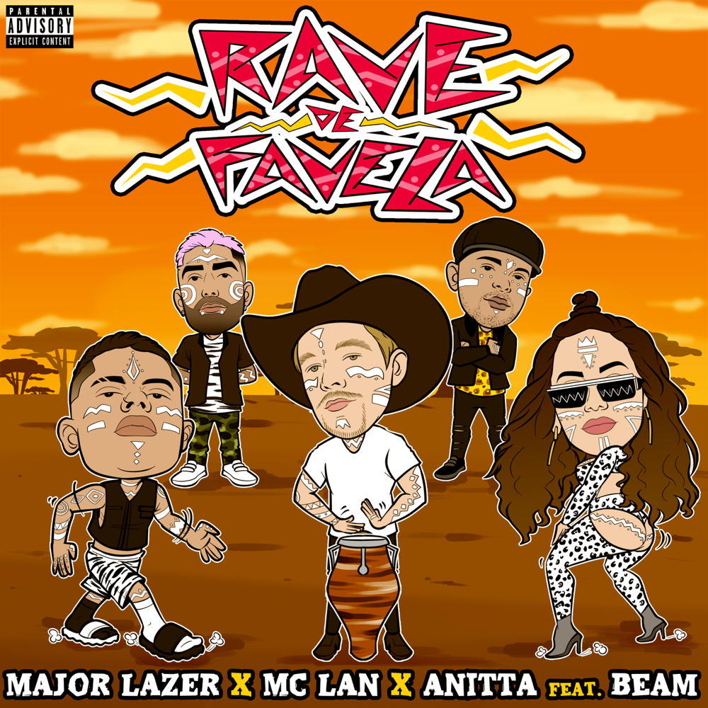 Album cover art for "Rave de Favela" by Major Lazer & BEAM