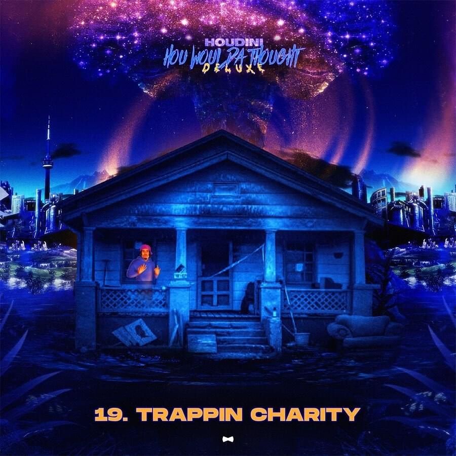 Album cover art for "TRAPPIN’ CHARITY" by Houdini