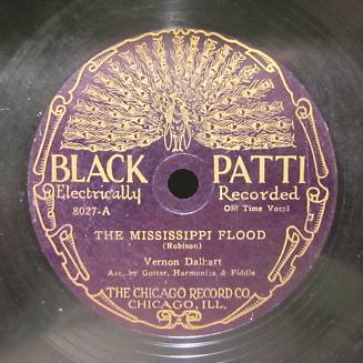 Album cover art for "The Mississippi Flood (GEX 650-B)" by Vernon Dalhart