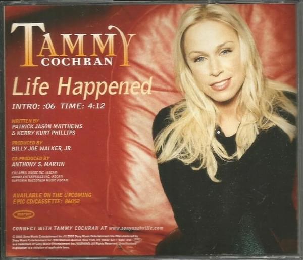 Album cover art for "Life Happened" by Tammy Cochran