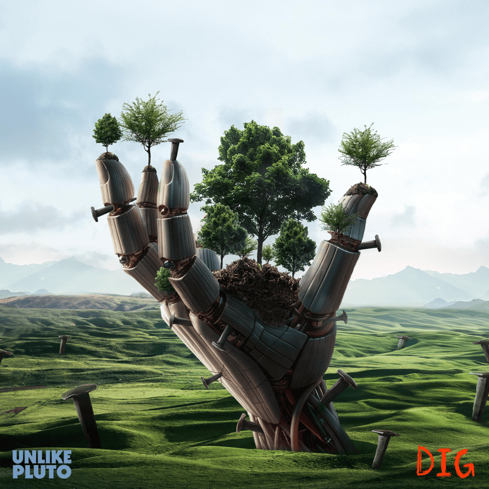 Album cover art for "Dig" by Unlike Pluto