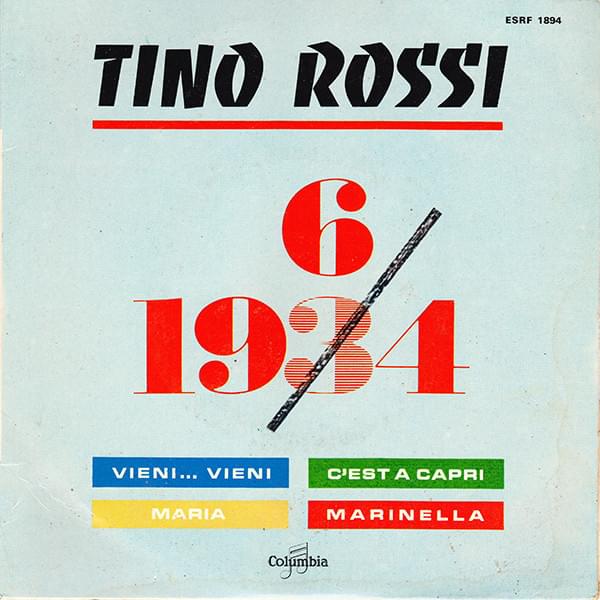 Album cover art for "Vieni Vieni" by Tino Rossi