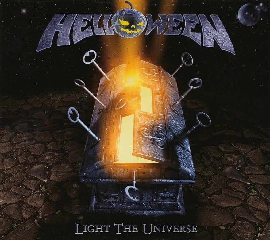 Album cover art for "Light the Universe" by Helloween & Candice Night