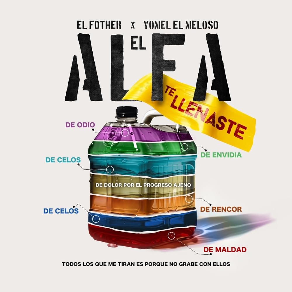 Album cover art for "Te Llenaste" by El Alfa
