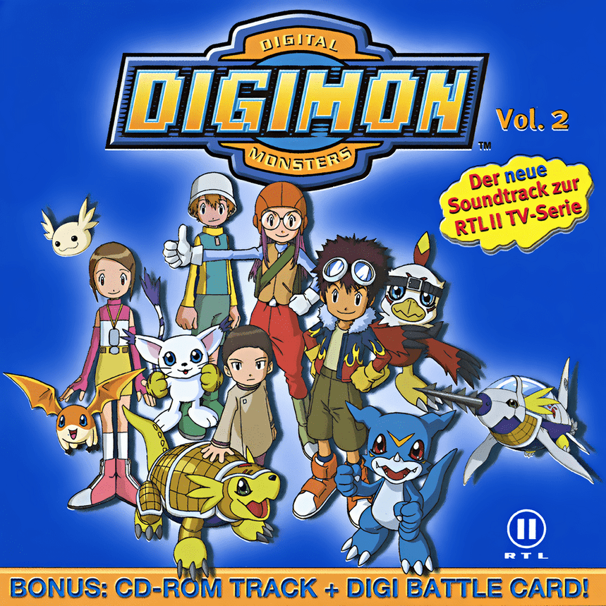 Album cover art for "Wir drehen auf (Digimon 02)" by Anime Allstars & Fred Röttcher
