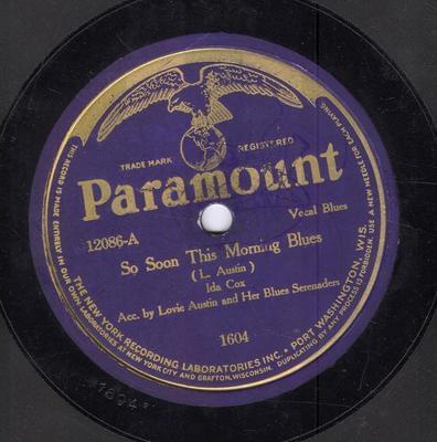 Album cover art for "So Soon This Morning Blues" by Ida Cox