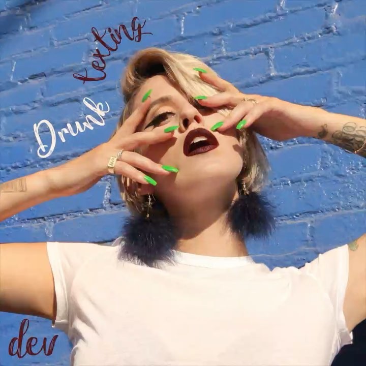 Album cover art for "Drunk Texting" by Dev