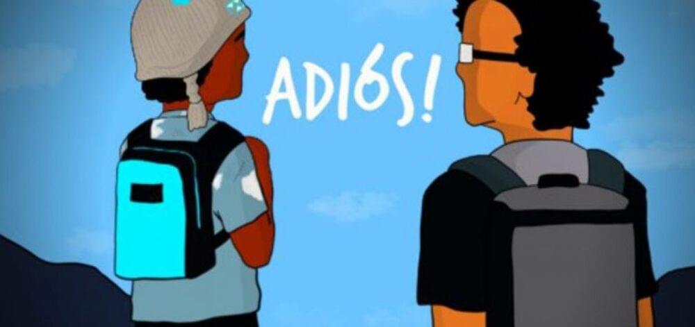 Album cover art for "Adiós!" by SkyBlew