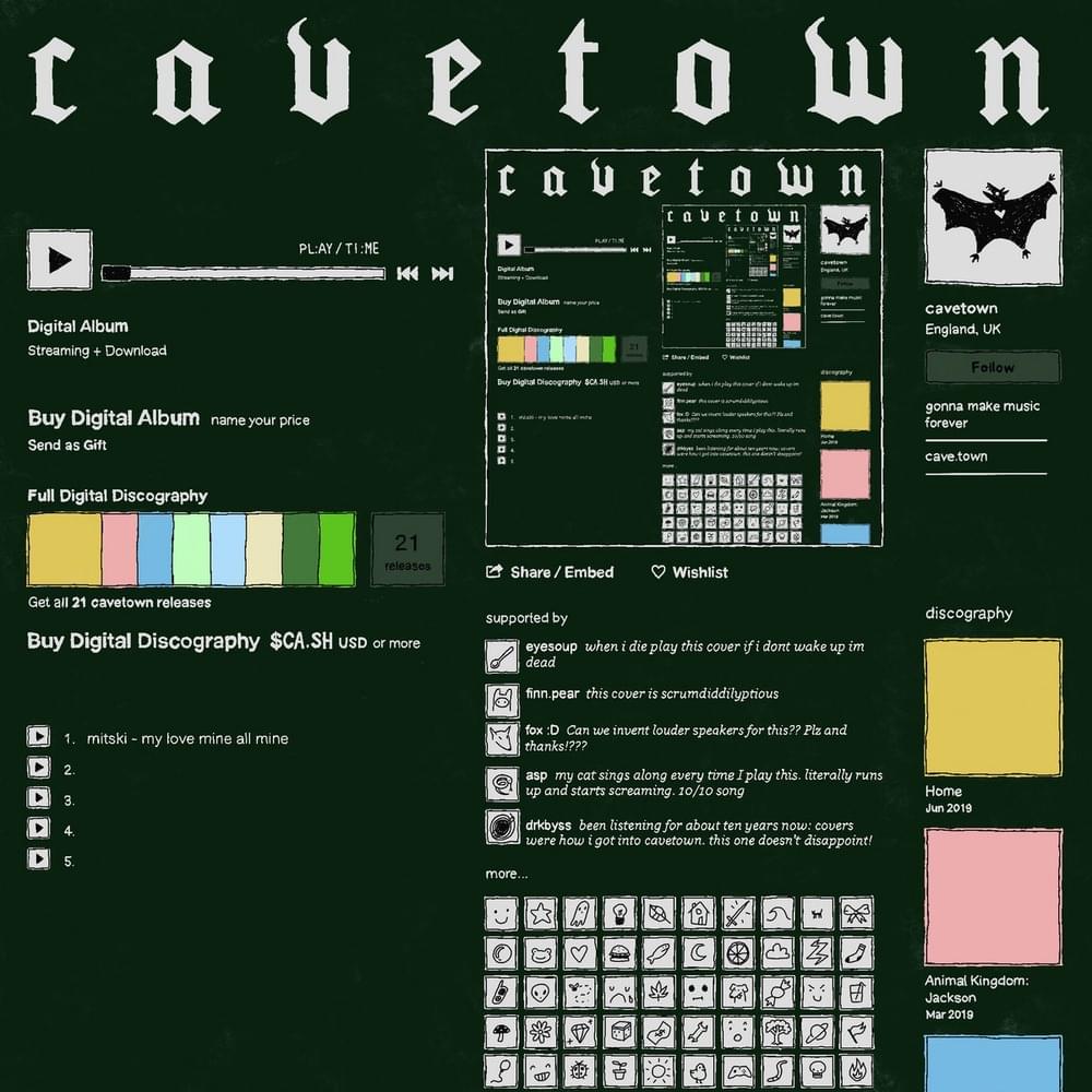 Album cover art for "My Love Mine All Mine" by Cavetown