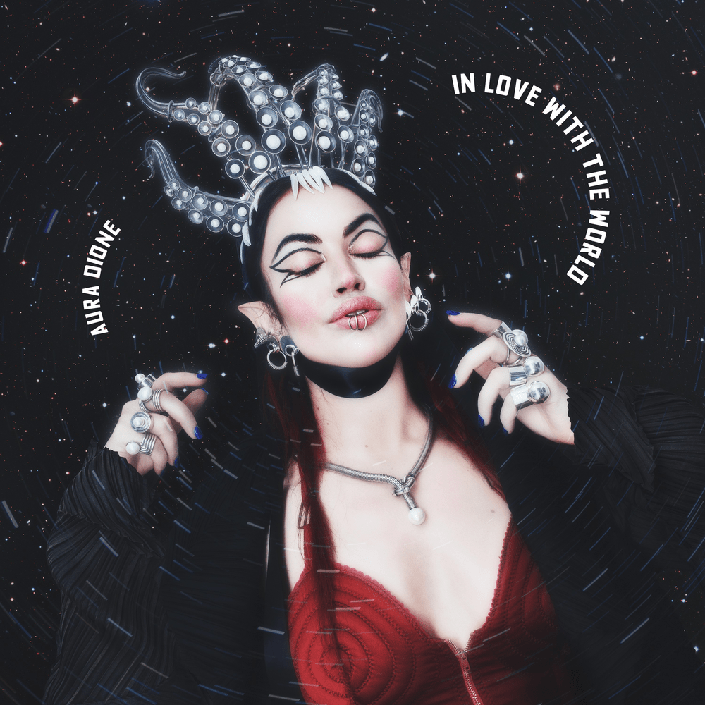 Album cover art for "In Love With The World (Pure Version)" by Aura Dione