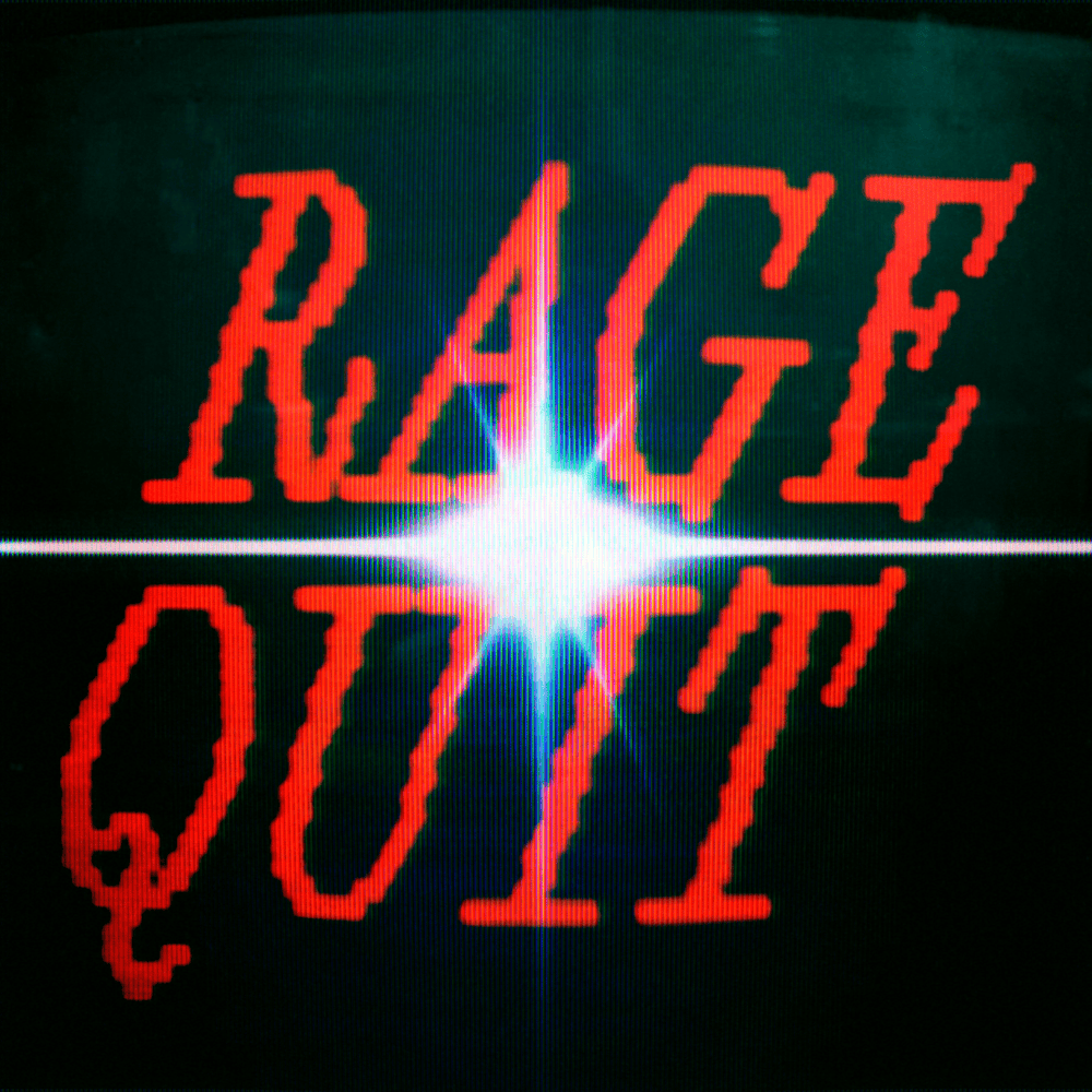 Album cover art for "RAGE QUIT" by Loqiemean