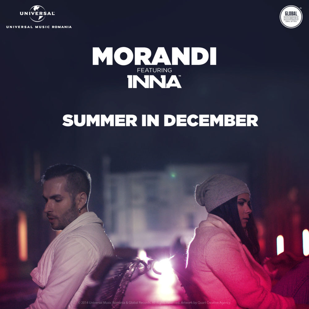Album cover art for "Summer in December" by Morandi & INNA