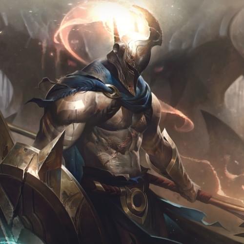 Album cover art for "Pantheon, the Unbreakable Spear" by League of Legends