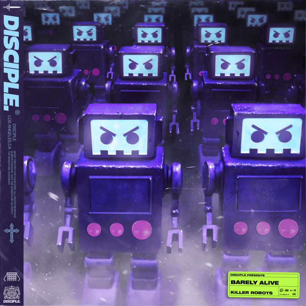 Album cover art for "Killer Robots" by BARELY ALIVE