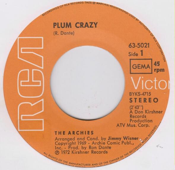 Album cover art for "Plum Crazy" by The Archies
