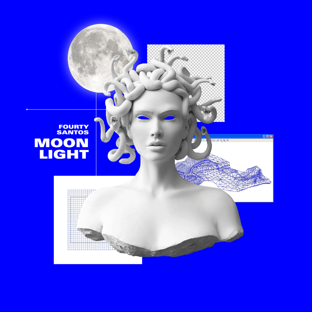 Album cover art for "Moonlight" by FOURTY