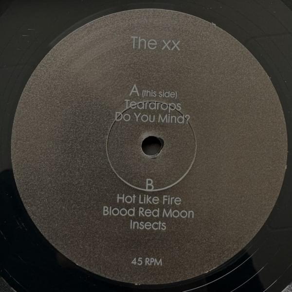 Album cover art for "Hot Like Fire" by The xx