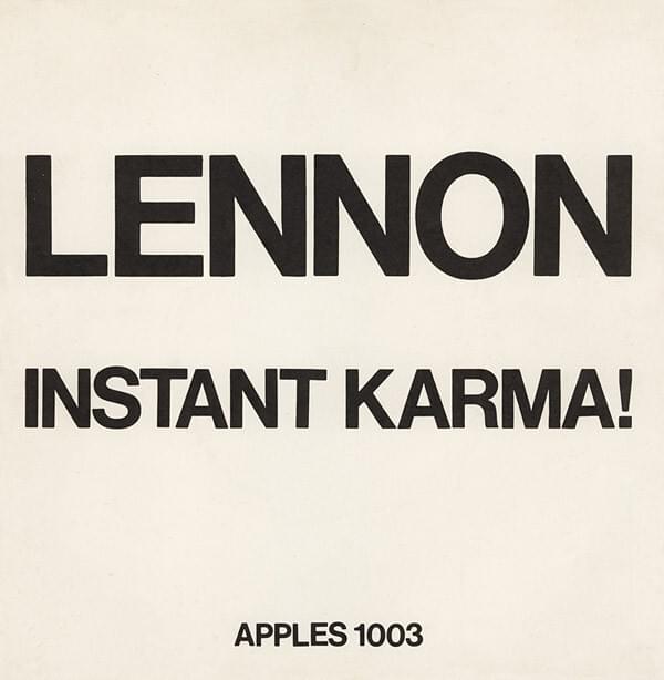 Album cover art for "Instant Karma! (We All Shine On)" by John Lennon