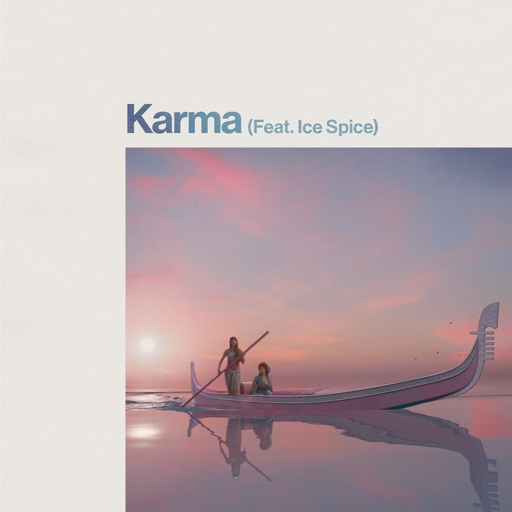 Album cover art for "Karma (Remix)" by Taylor Swift & Ice Spice