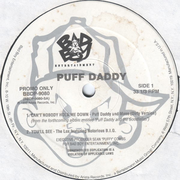 Album cover art for "Can’t Nobody Hold Me Down (Bad Boy Remix) (Instrumental)" by Diddy