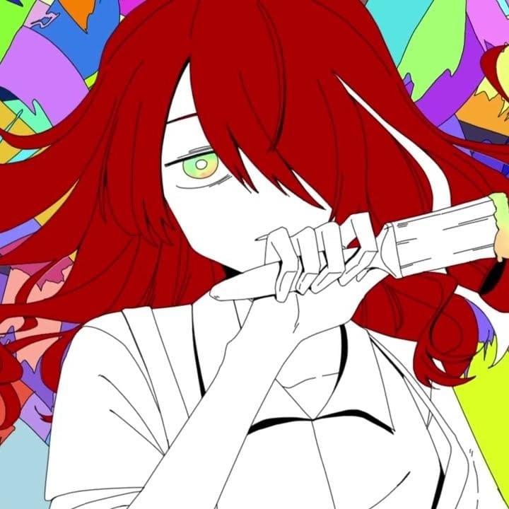 Album cover art for "Vermilion" by CircusP & 重音テト (Kasane Teto)